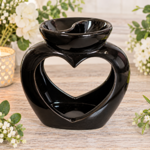 Eden Heart Black Ceramic Wax & Oil Burner.