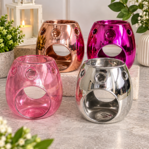 Glass Wax Melt & Oil Burner – 4 Colours