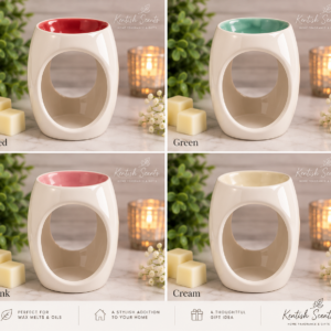 Oval Colourful Ceramic Wax Melt & Oil Burner