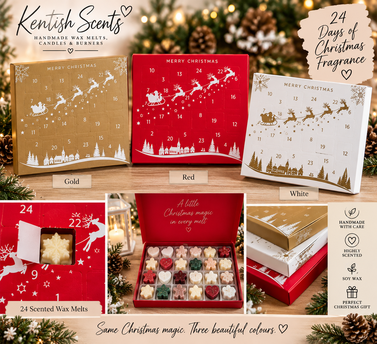 Kentish Scents Christmas Wax Melt Advent Calendar – 24 Days - Image 2