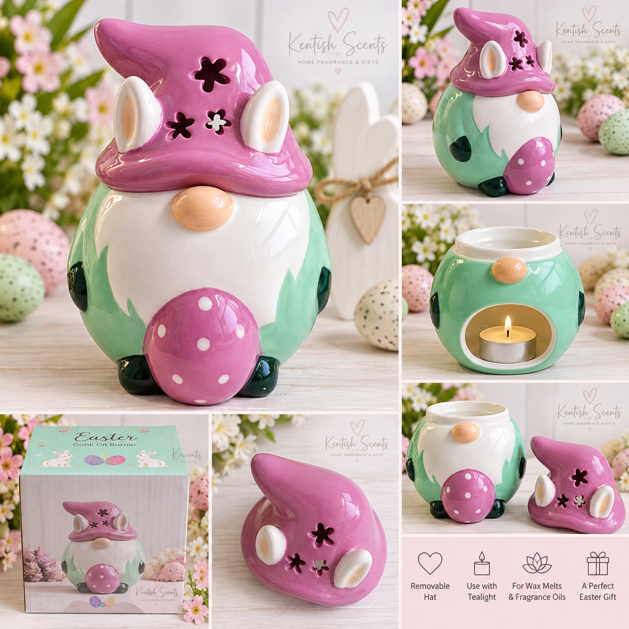 Easter Gonk Ceramic Wax Melt & Oil Burner - Image 2