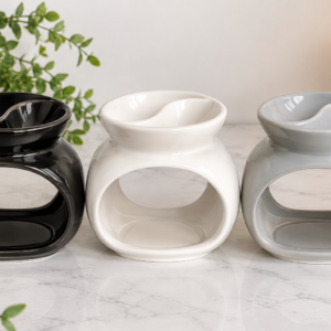 Eden Double Oil & Wax Burner – Black, White or Grey