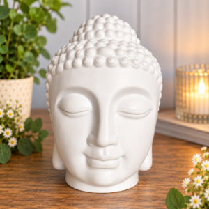 Giant White Buddha Ceramic Oil & Wax Burner