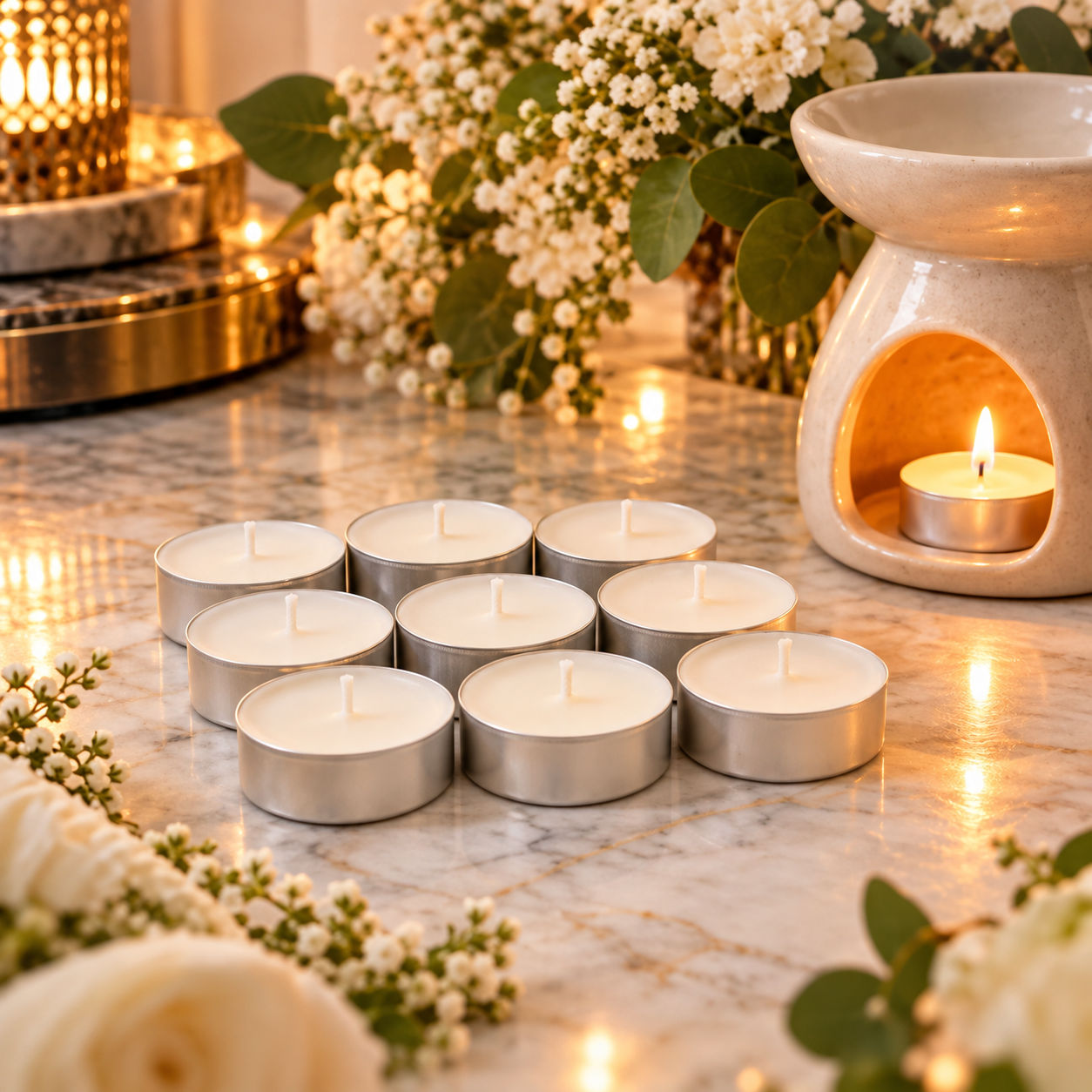 Unscented Tea-lights – Pack of 10